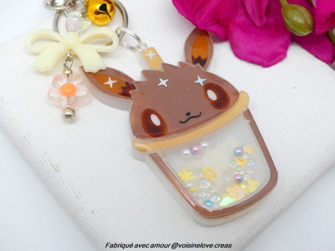 Porte clef secoue moi bubbletea Evoli