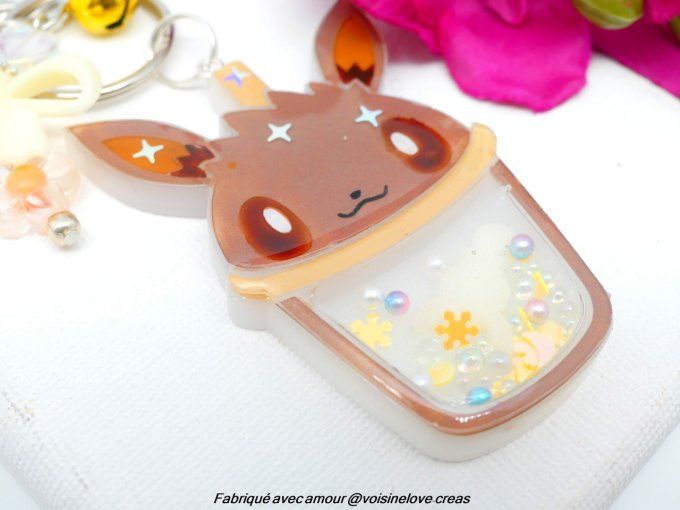 Porte clef secoue moi bubbletea Evoli