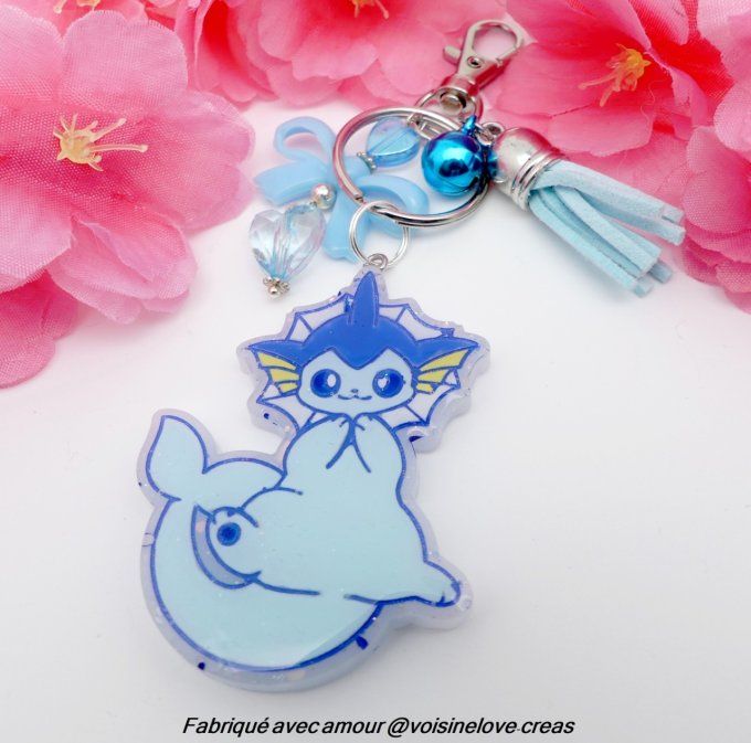 Porte clef kawaii Aquali résine époxy