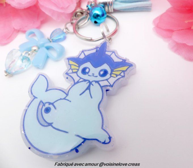 Porte clef kawaii Aquali résine époxy