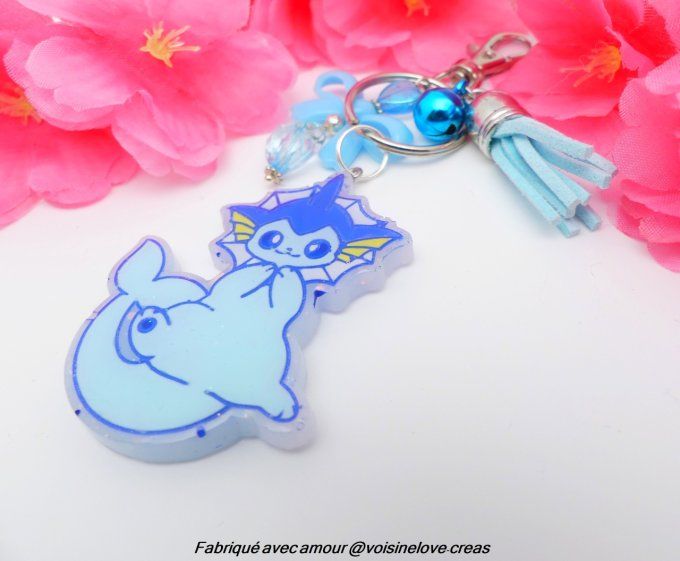 Porte clef kawaii Aquali résine époxy