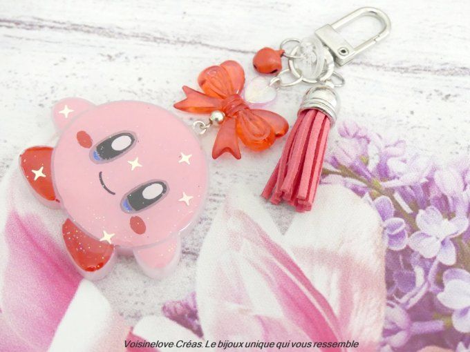 Portes clefs Kirby kawaii résine époxy