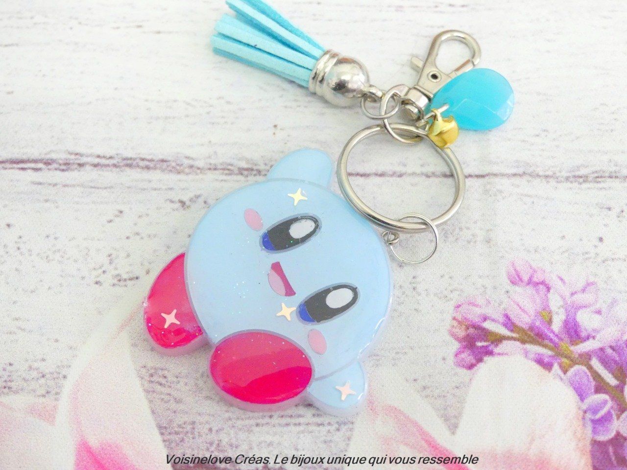 Porte clef kawaii pokémon Phylali en résine époxy - Voisinelove-creas