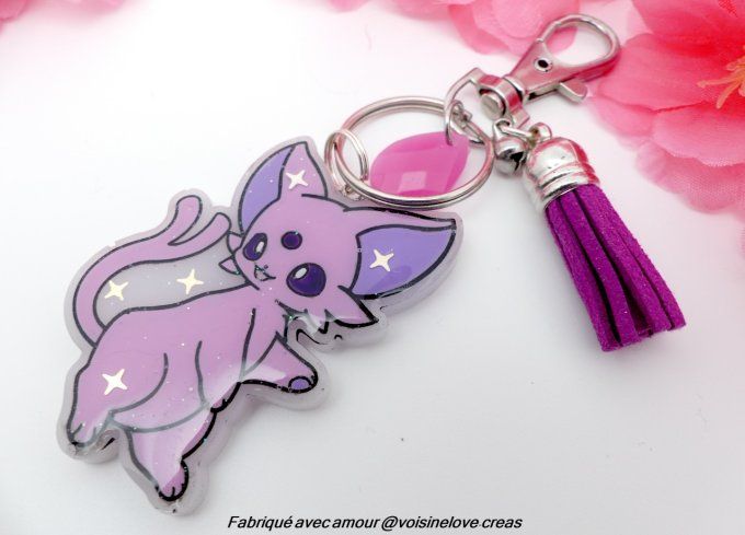 Porte clef kawaii Mentali en résine époxy