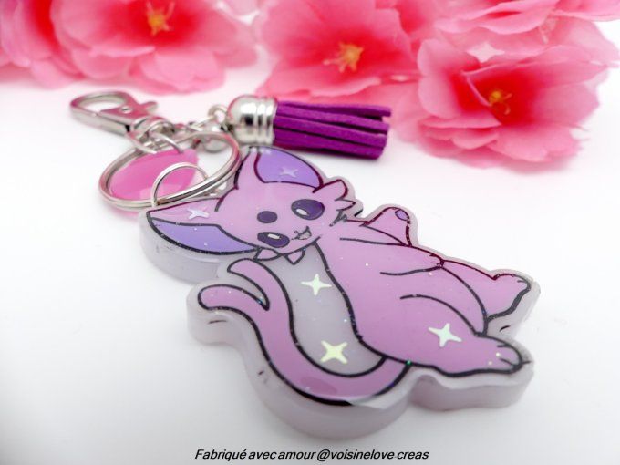 Porte clef kawaii Mentali en résine époxy