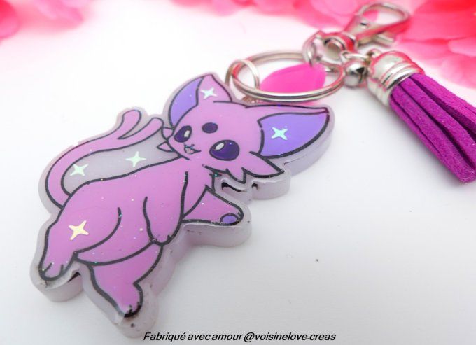 Porte clef kawaii Mentali en résine époxy