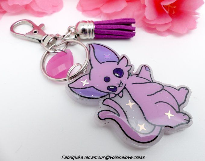 Porte clef kawaii Mentali en résine époxy