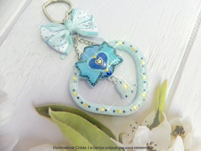 Porte clef Strawberry  bell blue