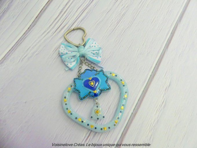 Porte clef Strawberry  bell blue