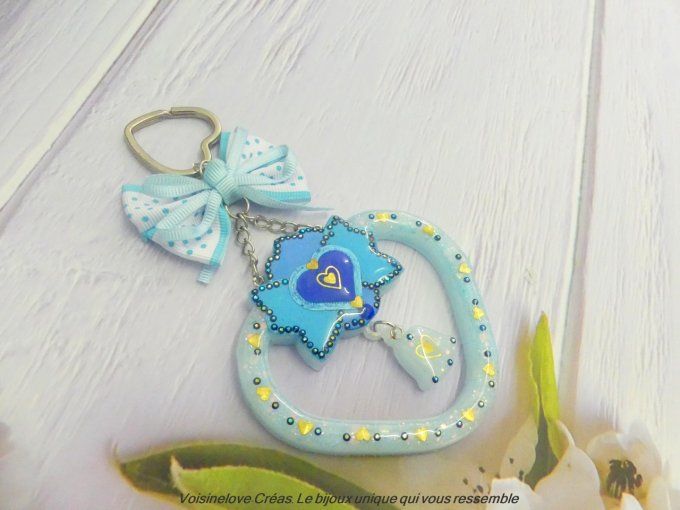 Porte clef Strawberry  bell blue