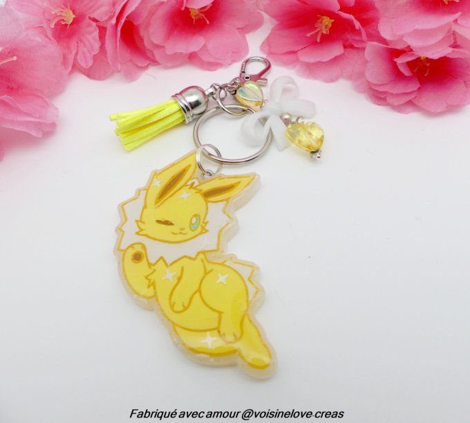 Porte clef kawaii Voltali en résine époxy