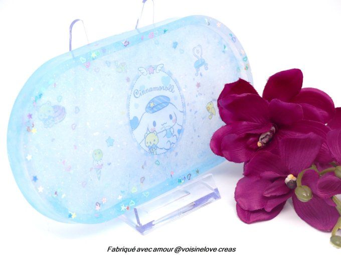 Plateau multi fonction kawaii bleu et blanc